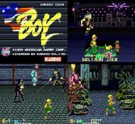 une photo d'Ã©cran de DJ Boy sur Sega Megadrive